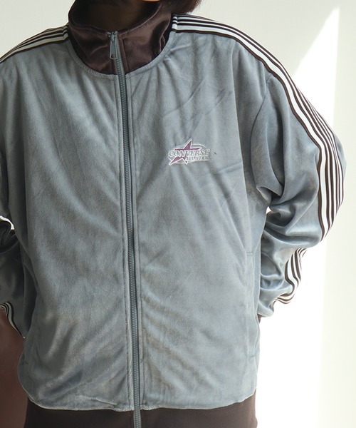 CONVERSE(コンバース)の「【CONVERSE/コンバース】ベロアテープライン トラックジャケット(ジャージ・メンズ・ワインレッド/ブルー系その他/クリーム/ブラック・LL/M/L)」の5枚目の写真