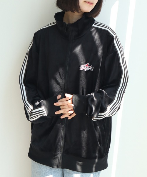 CONVERSE(コンバース)の「【CONVERSE/コンバース】ベロアテープライン トラックジャケット(ジャージ・メンズ・ワインレッド/ブルー系その他/クリーム/ブラック・LL/M/L)」の13枚目の写真