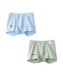 無印良品（ムジルシリョウヒン）の「キッズ　動物柄　２枚組　前閉じボクサーパンツ（ボクサーパンツ・キッズ）」