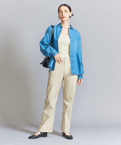 BEAUTY&YOUTH UNITED ARROWS(ビューティーアンドユースユナイテッドアローズ)の「【WEB限定】チノストレートパンツ -ウォッシャブル-(チノパンツ・レディース・ブラウン/ブラック/オリーブ/ナチュラル・M/L/S)」の10枚目の写真