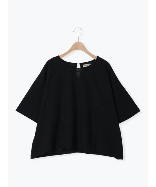 Samansa Mos2(サマンサ モスモス)の「スカラップレース切替カットソー(Tシャツ/カットソー・レディース・ミント/キナリ/ブラック/オフホワイト・F)」の13枚目の写真