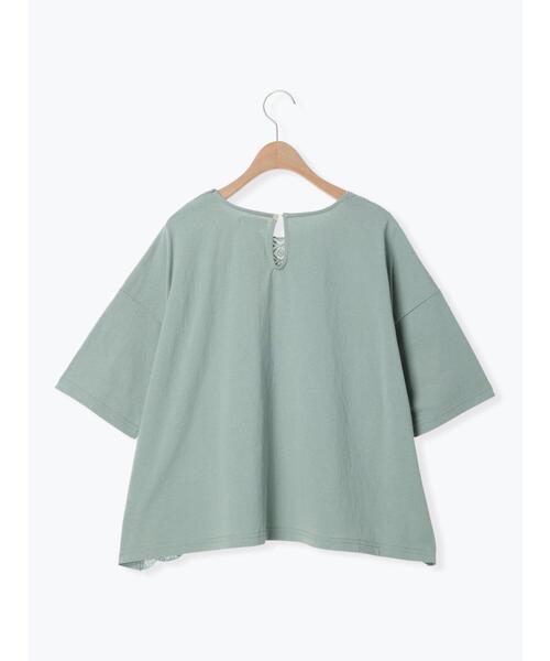 Samansa Mos2(サマンサ モスモス)の「スカラップレース切替カットソー(Tシャツ/カットソー・レディース・ミント/キナリ/ブラック/オフホワイト・F)」の10枚目の写真