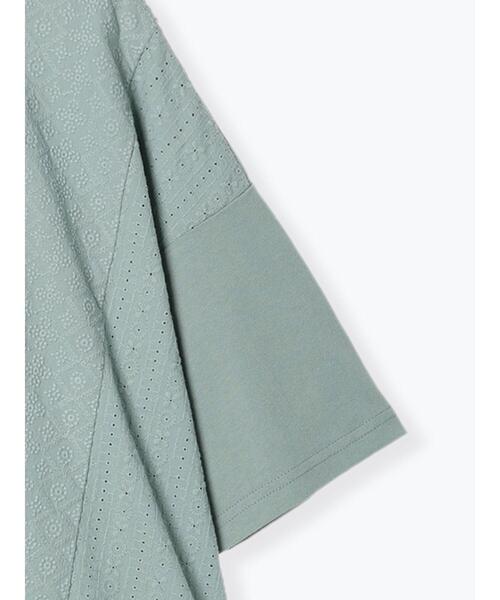 Samansa Mos2(サマンサ モスモス)の「スカラップレース切替カットソー(Tシャツ/カットソー・レディース・ミント/キナリ/ブラック/オフホワイト・F)」の8枚目の写真