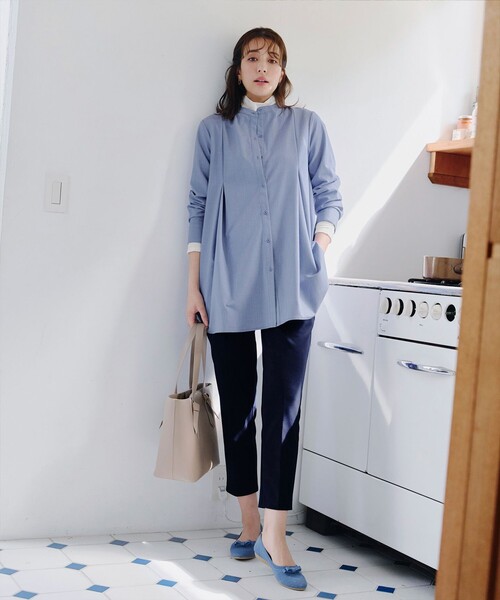 Tiaclasse(ティアクラッセ)の「【選べる4type】ハイネックカットソートップス(Tシャツ/カットソー・レディース・ベージュ/ホワイト/ブラック/オフホワイト・L/M)」の11枚目の写真