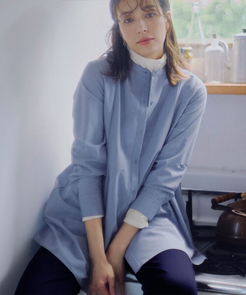 Tiaclasse(ティアクラッセ)の「【選べる4type】ハイネックカットソートップス(Tシャツ/カットソー・レディース・ベージュ/ホワイト/ブラック/オフホワイト・L/M)」の13枚目の写真
