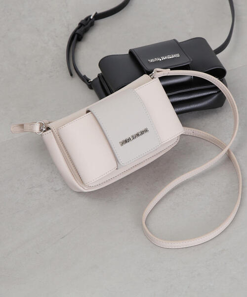 NATURAL BEAUTY BASIC（ナチュラルビューティーベーシック）の「◇リボンフラップウォレットショルダー（ショルダーバッグ・レディース・オフホワイト/グレー/ブラック・ﾌﾘ-）」の6枚目の写真