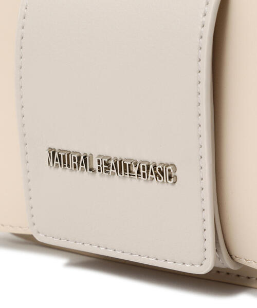 NATURAL BEAUTY BASIC（ナチュラルビューティーベーシック）の「◇リボンフラップウォレットショルダー（ショルダーバッグ・レディース・オフホワイト/グレー/ブラック・ﾌﾘ-）」の10枚目の写真