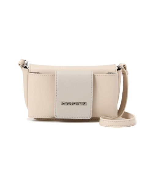 NATURAL BEAUTY BASIC（ナチュラルビューティーベーシック）の「◇リボンフラップウォレットショルダー（ショルダーバッグ・レディース・オフホワイト/グレー/ブラック・ﾌﾘ-）」の16枚目の写真