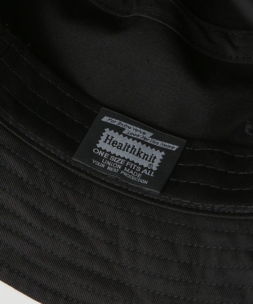 Healthknit（ヘルスニット）の「Healthknit/Healthknit別注 ロゴ刺繍バケットハット（ハット・メンズ・ブラック/ベージュ・FREE）」の3枚目の写真