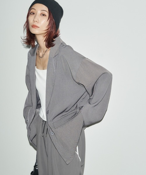 Auntie Rosa Holiday（アンティローザホリデー）の「オーバーサイズテーラードジャケット / セットアップ対応（テーラードジャケット・レディース・モカ/ブラック/グレー・FREE）」の13枚目の写真