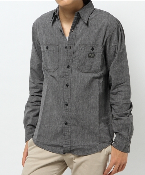 Denim & Supply Ralph Lauren（デニムアンドサプライラルフローレン）の「コットン ジャスペ ワークシャツ（シャツ/ブラウス・メンズ・グレー・SMALL/MEDIUM/LARGE/X-SMALL）」の5枚目の写真