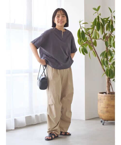 AMERICAN HOLIC（アメリカンホリック）の「カフタン5分袖カットプルオーバー（Tシャツ/カットソー・レディース・グレー/オフホワイト/チャコールグレー・L/M）」の15枚目の写真