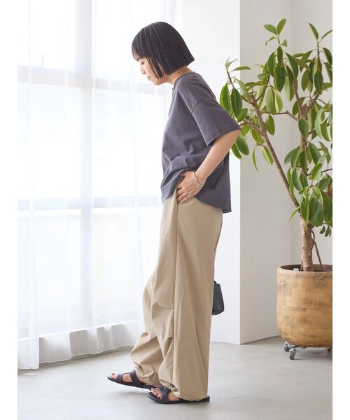 AMERICAN HOLIC（アメリカンホリック）の「カフタン5分袖カットプルオーバー（Tシャツ/カットソー・レディース・グレー/オフホワイト/チャコールグレー・L/M）」の16枚目の写真