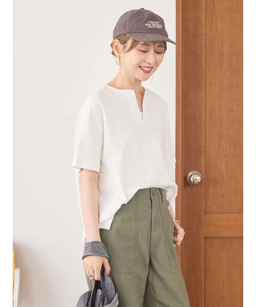 セール】カフタン5分袖カットプルオーバー（Tシャツ/カットソー