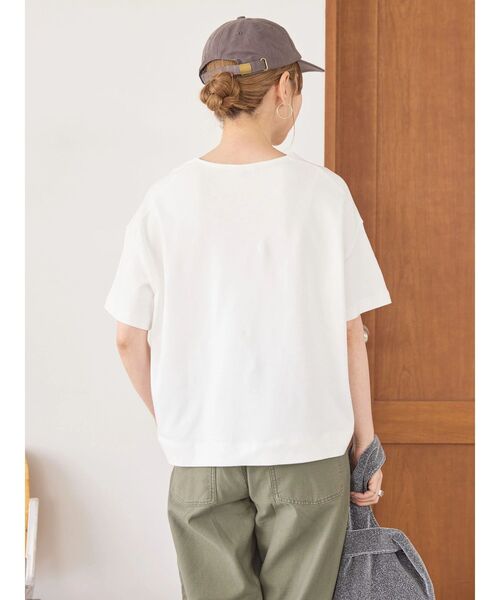 AMERICAN HOLIC（アメリカンホリック）の「カフタン5分袖カットプルオーバー（Tシャツ/カットソー・レディース・グレー/オフホワイト/チャコールグレー・L/M）」の19枚目の写真