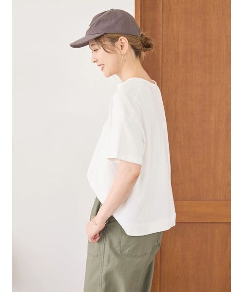 AMERICAN HOLIC（アメリカンホリック）の「カフタン5分袖カットプルオーバー（Tシャツ/カットソー・レディース・グレー/オフホワイト/チャコールグレー・L/M）」の20枚目の写真