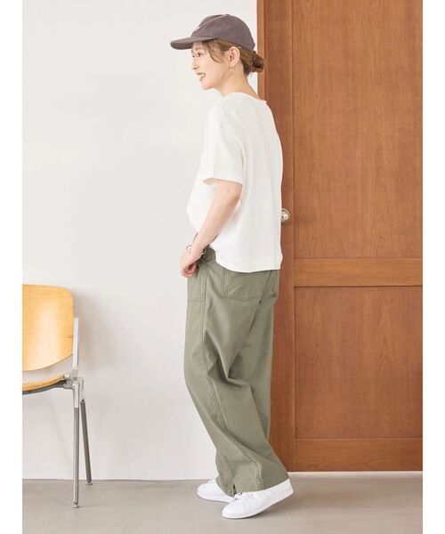 AMERICAN HOLIC（アメリカンホリック）の「カフタン5分袖カットプルオーバー（Tシャツ/カットソー・レディース・グレー/オフホワイト/チャコールグレー・L/M）」の22枚目の写真