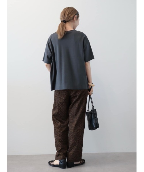 AMERICAN HOLIC（アメリカンホリック）の「カフタン5分袖カットプルオーバー（Tシャツ/カットソー・レディース・グレー/オフホワイト/チャコールグレー・L/M）」の8枚目の写真