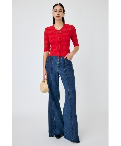 MOUSSY（マウジー）の「ニットキャミソール & リボンシャツセット（シャツ/ブラウス・レディース・ライトブラック/レッド/ライトベージュ・FREE）」の22枚目の写真