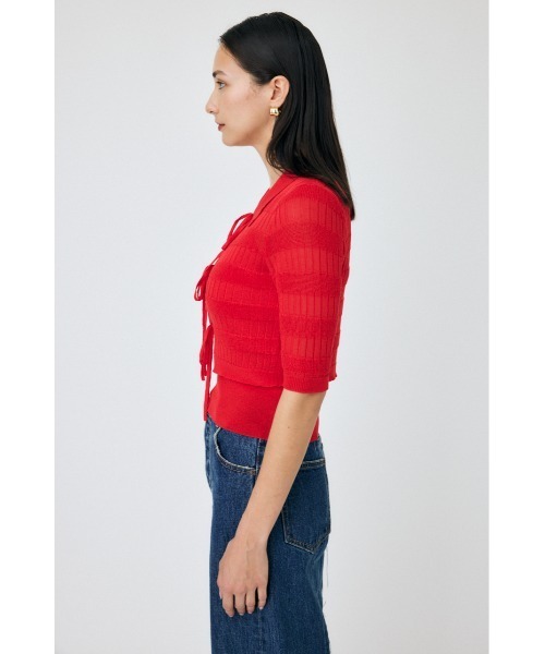 MOUSSY（マウジー）の「ニットキャミソール & リボンシャツセット（シャツ/ブラウス・レディース・ライトブラック/レッド/ライトベージュ・FREE）」の17枚目の写真