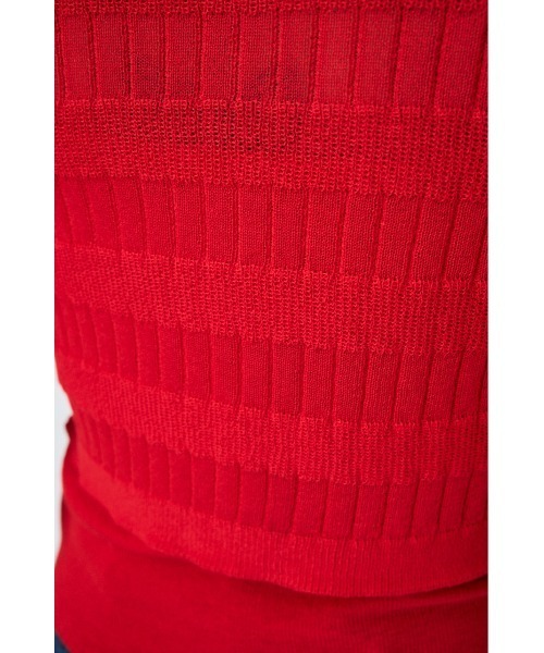 MOUSSY（マウジー）の「ニットキャミソール & リボンシャツセット（シャツ/ブラウス・レディース・ライトブラック/レッド/ライトベージュ・FREE）」の9枚目の写真