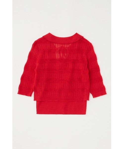 MOUSSY（マウジー）の「ニットキャミソール & リボンシャツセット（シャツ/ブラウス・レディース・ライトブラック/レッド/ライトベージュ・FREE）」の7枚目の写真