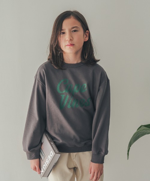 ZERO standerd(ゼロスタンダード)の「ZERO standard/ゼロスタンダード Cape Vinesトレーナー(スウェット・キッズ・サンドベージュ/チャコールグレー/ブラック・100cm/110cm/120cm/130cm/140cm/150cm/160cm)」の3枚目の写真