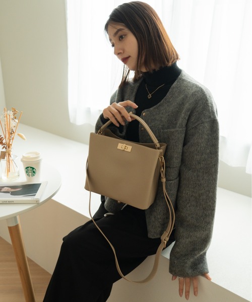 【リネーム】本革　ショルダーバッグ　ワンハンドル　2way 牛革　ブラウン　人気 リネーム】本革 ショルダーバッグ ワンハンドル 2way 牛革