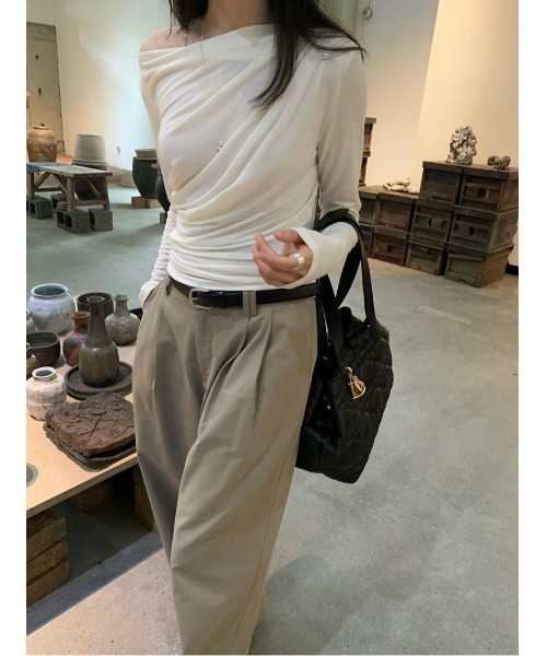 PIN（ピン）の「ドレープカットソー（Tシャツ/カットソー）」 - WEAR