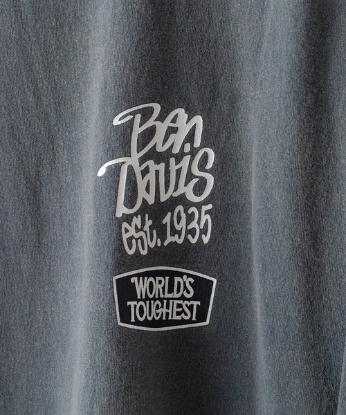 BEN DAVIS（ベンデイビス）の「【BEN DAVIS/ベンデイビス】パウダーブリーチ加工ロンT 長袖 刺繍 ビックサイズ（Tシャツ/カットソー・メンズ・グリーン/ブラック/グレー・X-LARGE/LARGE/MEDIUM/SMALL）」の6枚目の写真