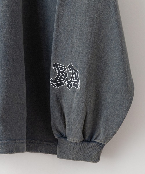 BEN DAVIS（ベンデイビス）の「【BEN DAVIS/ベンデイビス】パウダーブリーチ加工ロンT 長袖 刺繍 ビックサイズ（Tシャツ/カットソー・メンズ・グリーン/ブラック/グレー・X-LARGE/LARGE/MEDIUM/SMALL）」の10枚目の写真