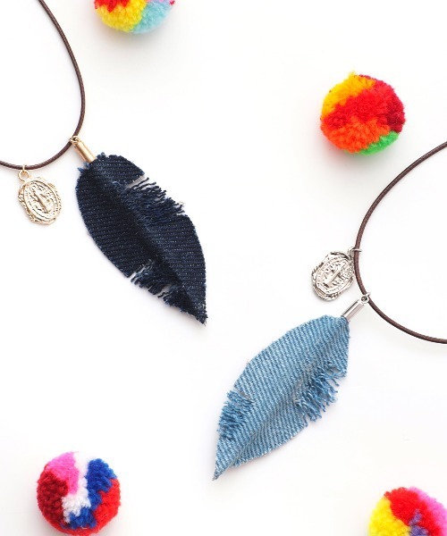 チチカカ（チチカカ）の「デニムマリアネックレス（ネックレス・レディース・ネイビー/ライトブルー・FREE）」の3枚目の写真