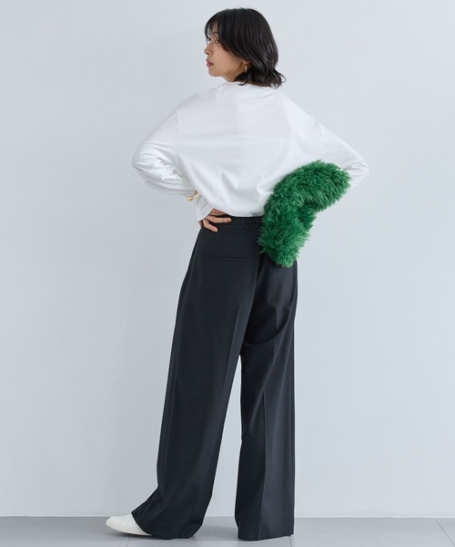 BARNYARDSTORM（バンヤードストーム）の「BARNYARDSTORM / ワイドスラックス＜セットアップ対応＞マシンウォッシャブル（スラックス・レディース・ブラック/チャコール・S/M）」の6枚目の写真