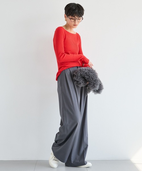 BARNYARDSTORM（バンヤードストーム）の「BARNYARDSTORM / ワイドスラックス＜セットアップ対応＞マシンウォッシャブル（スラックス・レディース・ブラック/チャコール・S/M）」の12枚目の写真