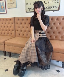 【新色追加】アシメ切替ロングスカート