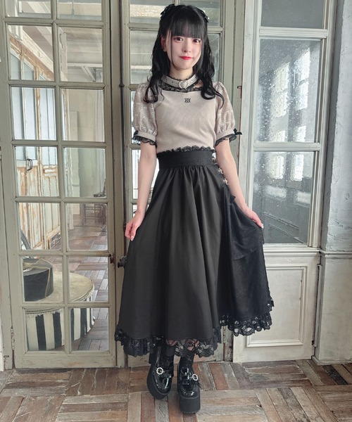 ROJITA（ロジータ）の「【新色追加】アシメ切替ロングスカート（スカート・レディース・ブラウン/ブラック/ボルドー・FREE）」の6枚目の写真