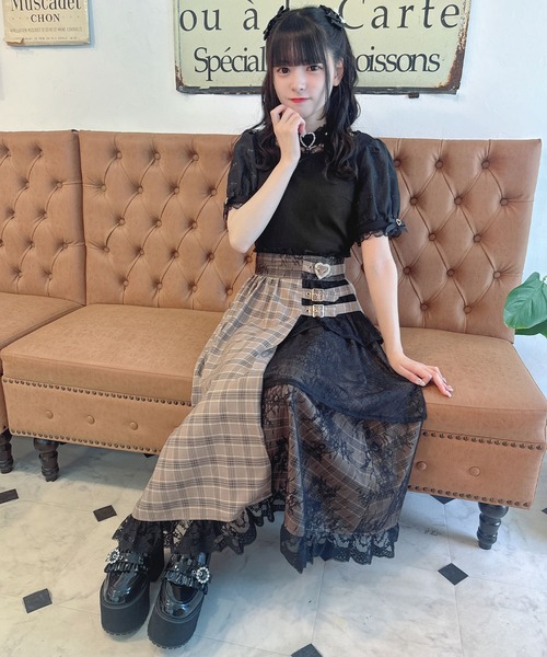 ROJITA（ロジータ）の「【新色追加】アシメ切替ロングスカート（スカート・レディース・ブラウン/ブラック/ボルドー・FREE）」の14枚目の写真