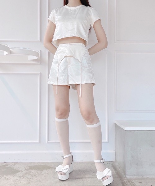 【セール】サテンロゴトップス（Tシャツ/カットソー）｜lilLilly（リルリリー）