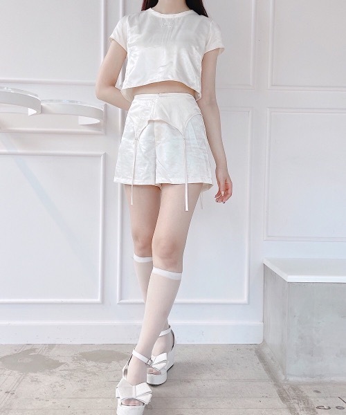 【セール】サテンロゴトップス（Tシャツ/カットソー）｜lilLilly（リルリリー）