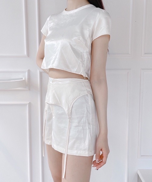 【セール】サテンロゴトップス（Tシャツ/カットソー）｜lilLilly（リルリリー）