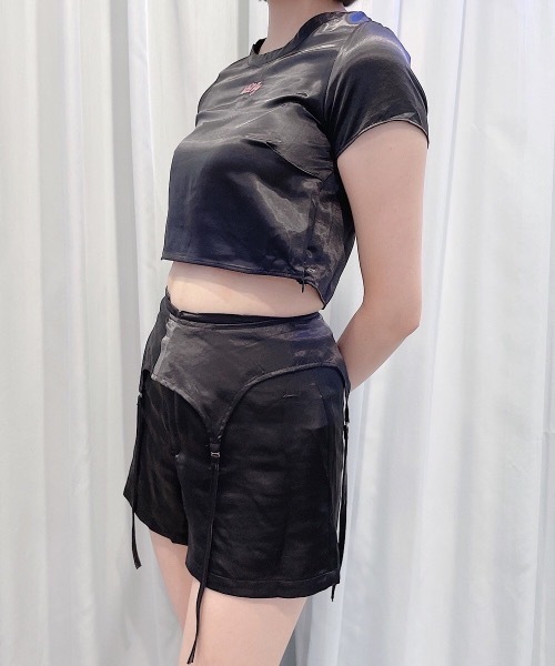 【セール】サテンロゴトップス（Tシャツ/カットソー）｜lilLilly（リルリリー）