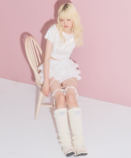 【セール】サテンロゴトップス（Tシャツ/カットソー）｜lilLilly（リルリリー）