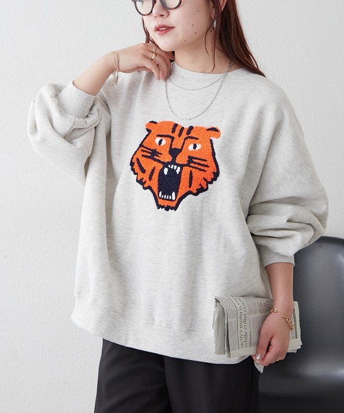 Remind me and forever（リマインドミーアンドフォーエバー）の「【リバイバル】トラサガラプルオーバー（スウェット・レディース・オートミール/ブラック/ボルドー・FREE）」の7枚目の写真