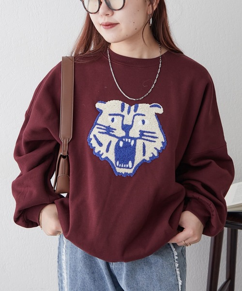 Remind me and forever（リマインドミーアンドフォーエバー）の「【リバイバル】トラサガラプルオーバー（スウェット・レディース・オートミール/ブラック/ボルドー・FREE）」の13枚目の写真