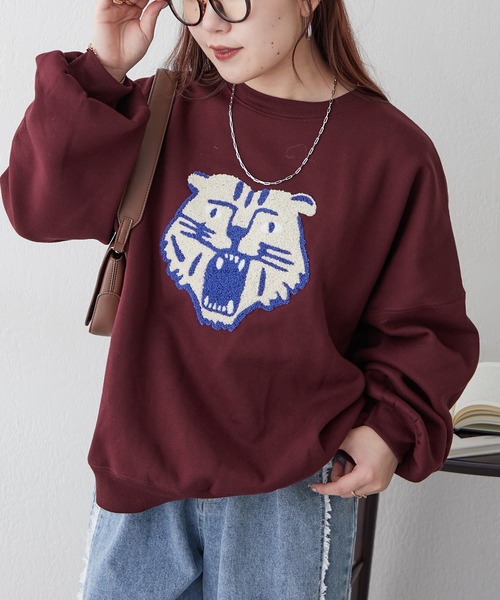 Remind me and forever（リマインドミーアンドフォーエバー）の「【リバイバル】トラサガラプルオーバー（スウェット・レディース・オートミール/ブラック/ボルドー・FREE）」の14枚目の写真