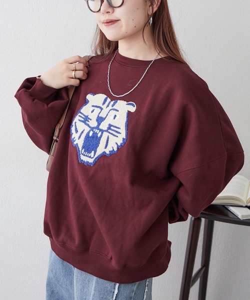 Remind me and forever（リマインドミーアンドフォーエバー）の「【リバイバル】トラサガラプルオーバー（スウェット・レディース・オートミール/ブラック/ボルドー・FREE）」の15枚目の写真