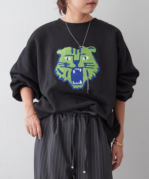 Remind me and forever（リマインドミーアンドフォーエバー）の「【リバイバル】トラサガラプルオーバー（スウェット・レディース・オートミール/ブラック/ボルドー・FREE）」の21枚目の写真