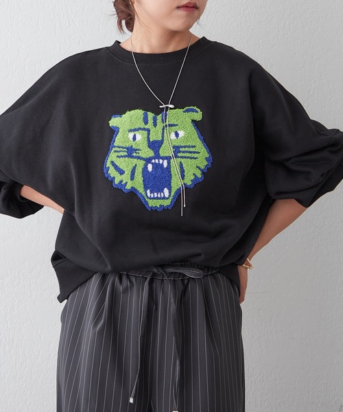 Remind me and forever（リマインドミーアンドフォーエバー）の「【リバイバル】トラサガラプルオーバー（スウェット・レディース・オートミール/ブラック/ボルドー・FREE）」の22枚目の写真