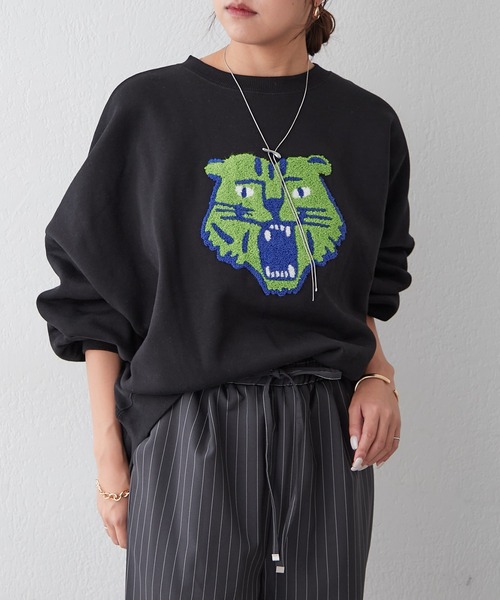 Remind me and forever（リマインドミーアンドフォーエバー）の「【リバイバル】トラサガラプルオーバー（スウェット・レディース・オートミール/ブラック/ボルドー・FREE）」の20枚目の写真