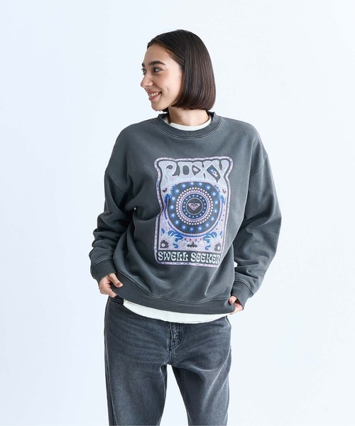 ROXY（ロキシー）の「SWELL SEEKER/ロキシーヴィンテージ風ピグメント加工フロントデザインスウェットトレーナー（スウェット・レディース・ホワイト/ブラック/ピンク・MEDIUM/LARGE/SMALL）」の7枚目の写真